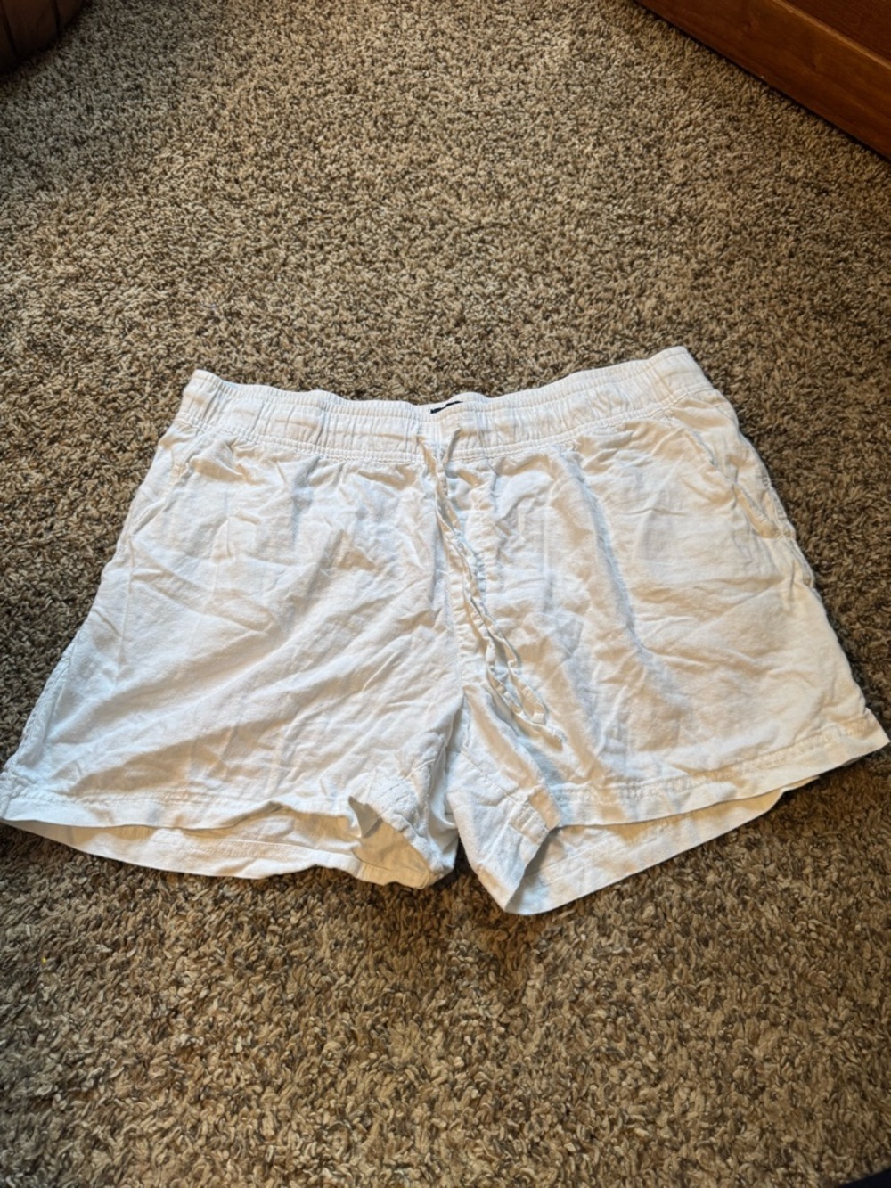 GAP White High-Waist Casual Drawstring Shorts